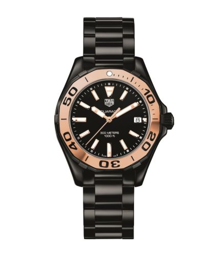TAG Heuer Aquaracer 300M Quartz 35 Ceramic / Rose Gold / Black / Bracelet